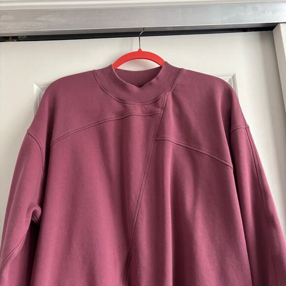 Lululemon Broken Beats Sweater Dress Cotton Plumful Sz L Athleisure - Picture 3 of 10